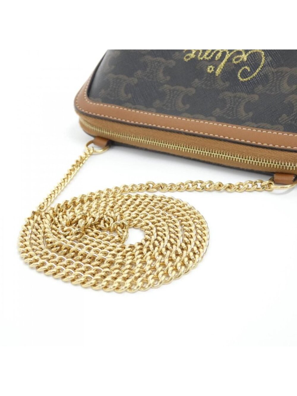 Celine Chain Clutch Tan - Picture 7 of 8